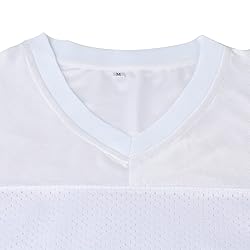 Aumudle Men Blank Plain Football Jersey Practice