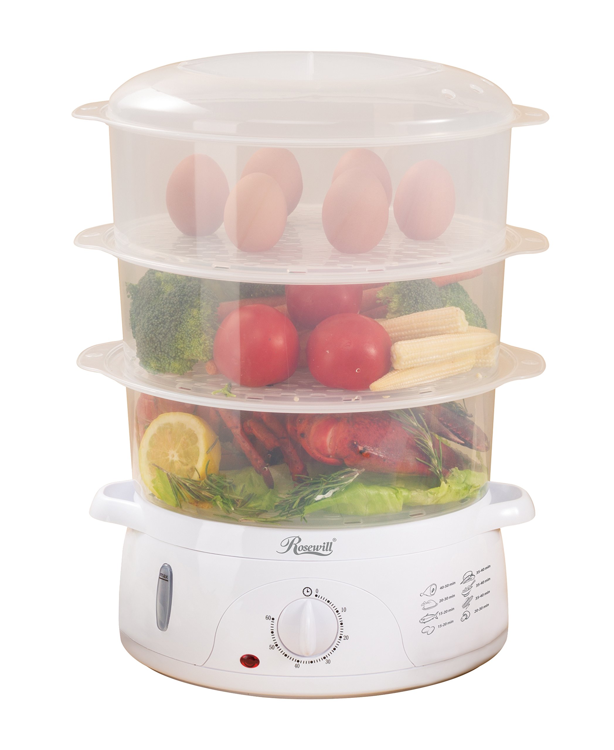 Rosewill Electric Food Steamer 9.5 Quart, Vegetable Steamer with BPA