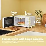 COMFEE' 700W 17L Mini Microwave Oven White Sage Green CMO-MP012ND(GN)-UK view 6