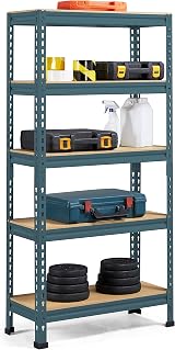 Yaheetech 5 Tier Garage Shelving Units Heavy Duty 750kg Neptune Blue