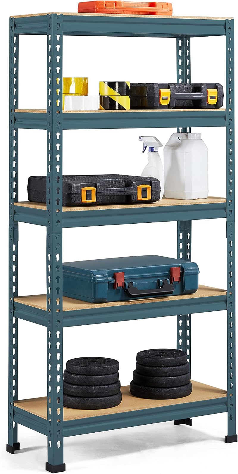 Yaheetech 5 Tier Garage Shelving Units Heavy Duty 750kg Neptune Blue