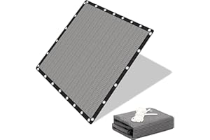 EMERIT 90% Shade Cloth Sun Shade Fabric for Patio Garden Pergola Shade Cover Canopy with Gromments (Grey, 10X14 FT)