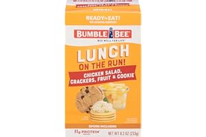 Bumble Bee Lunch On The Run Chicken Salad with Crackers Kit, 8.2 oz - Ready to Eat, Includes Crackers, Cookie & Mixed Fruit - Shelf Stable & Convenient Source of Protein