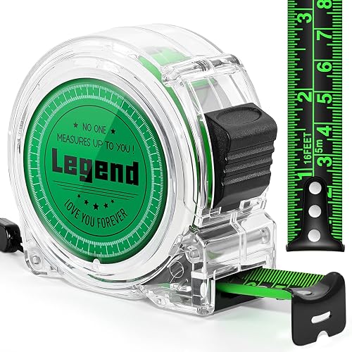 SunmeiTrad Gifts for Men Him Dad Grandad Husband Tape Measure, Stocking Fillers Christmas secret Santa Birthday Valentines Gifts, Funny Gadgets Presents for Mens Boyfriend Brother （5M/16FT-Clear)