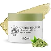 YADAH Green Tea Cleansing Balm (3.38fl oz) - Makeup Remover, Moisturizing, Residue-Free. Korean Skin Care. Vegan, Hypoallergenic.