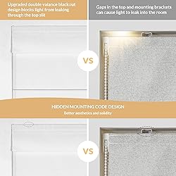 MoDanCeQ Blackout Light Filtering Cordless Top Down