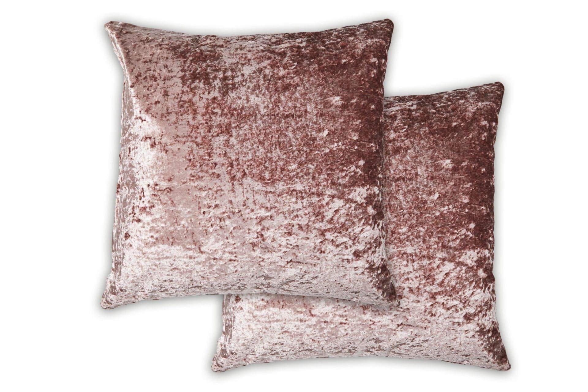 Lex's Linens Set of 4 Crushed Velvet Cushion Covers (Pack of 4 Blush)