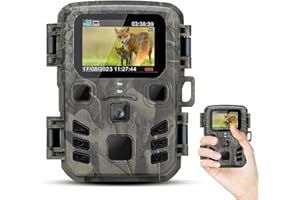 SUNTEKCAM Mini Trail Camera 24MP 1080P, Game Trail Cameras with Clear Infrared LEDs, Hunting Camera with Night Vision Motion 
