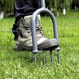 Walensee Lawn Spike Aerator T-Handle Four 3.5-in Spikes 35.5in Grey view 6