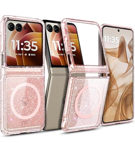 NINKI Compatible For Motorola Razr 2024 Case With Hinge Protection,Razr 2024 Case With Screen Protector Shockproof Ultra Thin Rugged Rubber Case For Motorola Razr 50 Gold - View #11