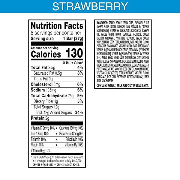 NUTRI-GRAIN CEREAL BARS, STRAWBERRY (PACK OF 2)