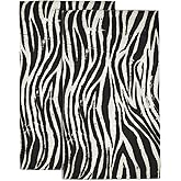 Wotinsi Hand Towels Set of 2 Vintage Black Zebra Hand Towels for Bathroom Soft Absorbent Decorative Hand Bath Towels Dish Towels for Kitchen Sports Gym Yoga Home Decor 14 x 28 in