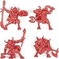 Epic Minotaurs Collectible Mini Figures Set - Scale 1/32 DND - 4 Pieces Fantasy Battles - Themed DMS Soldiers & Character Accessories -Perfect for Collectors-Enthusiasts of Epics Figures