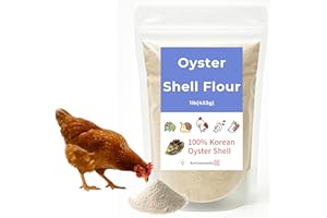 KorGourmetta | Oyster Shell Flour 1lb – Finely Ground Calcium Material for Chickens, Ducks, Birds, Reptiles, Amphibians, and More – Crushed Oyster Shell Alternative | 굴껍질가루
