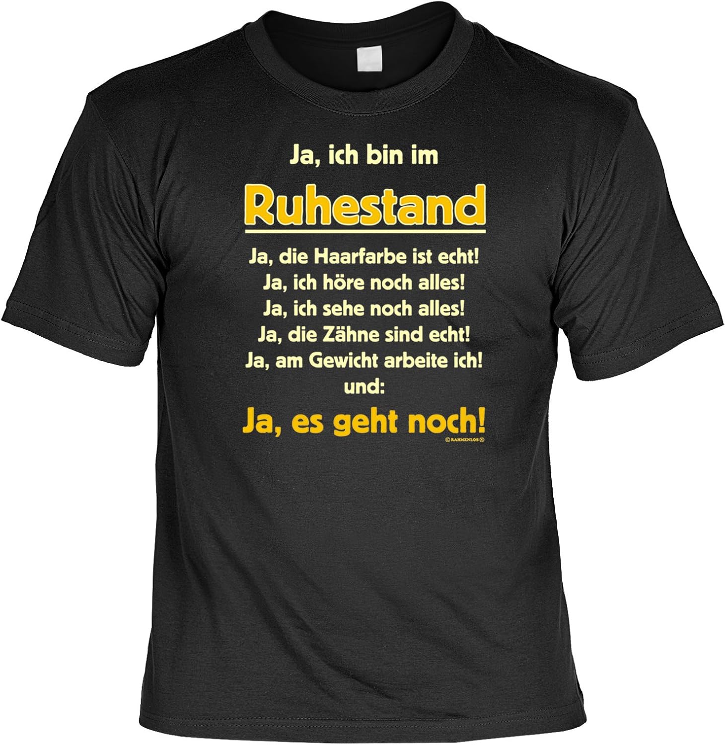 Ja ich Bin im Ruhestand Für rüstige Rentner T-Shirt mit Urkunde ...