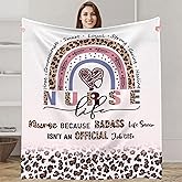 bnhjsdw Gifts for Nurse Blanket 50"x60" - Nurse Week Appreciation Gift Throw Blanket for Nurses, Practitioner, RN, LPN - Graduation/Retirement/Thanksgiving for Nurses/Nursing Students