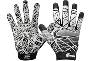 Cutters Football Gloves - Game Day Football Receiver Gloves with High Tack Silicone Grip, Superior Support and Protection