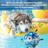HETOO Interactive Dog Football Toy with Webbing 8 Inch Blue Gray view 6