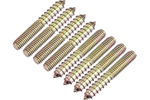uxcell 3/8-16x2-1/2 Hanger Bolts, 16pcs Double Ended Screws Wood Dowel Screw for Furniture