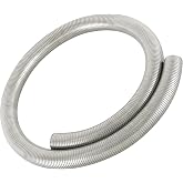 2.25 Inch [2 1/4"] ID Flexible Exhaust Tubing, 2.4 Inch OD x 72 Inch (6 FT), T304 Stainless Steel Universal Exhaust Flex Pipe for Automotive Exhaust Repair &amp; Custom Exhaust Systems