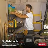 Keter Factor 8x11 Resin Shed Wood Texture Window Lockable Pad Extended Roof view 4