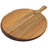 Acacia Wood Pizza Peel,Cutting Board,Serving Tray with Handle,Cheese Paddle Board Great for Homemade Pizza,Bread,Fruit and Ch