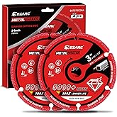 EZARC Diamond Cutting Wheel 3 x 3/8 Inch, 5000+ Cuts on Metal, 2 Pack, Gray, Die Grinder, Diamond Material