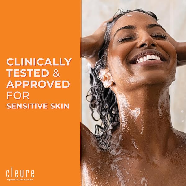 CLEURE HYPOALLERGENIC VOLUMIZING SHAMPOO FOR SENSITIVE SKIN – FRAGRANCE FREE, SLS FREE & PARABEN FREE (12 OZ, PACK OF 1)