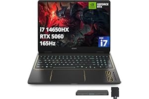 HP Omen 16" FHD+ 165Hz Gaming Laptop, Intel i7 14650HX, NVIDIA GeForce RTX 5060 GDDR7, 32GB DDR5, 2TB Storage(1TB SSD+1TB Doc
