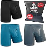 Real Men Natural Modal Pouch Boxer Briefs - ABCD Custom Pouch Size - Waist XS-5XL