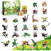 Party Favors for Kids 24 Pack Insect Building Sets, Bulk Educational Bug Blocks Toy for Valentines Day Classroom Prizes, Goodie Bags, Easter,Christmas, Birthday Party Gifts for Boys and Girls