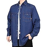 BOCOMAL FR Shirts 6.25oz Lightweight Welding Shirts Flame Resistant Men's Fire Retardant Shirt
