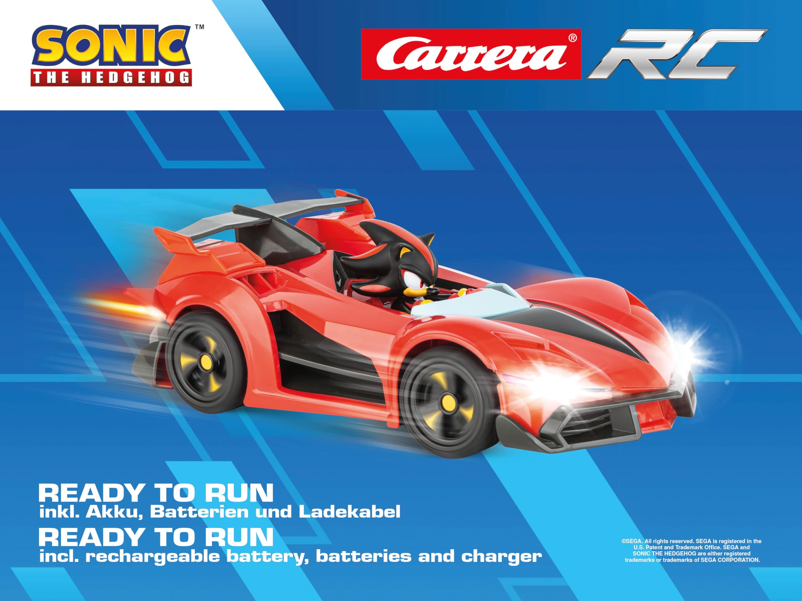 Carrera - 370201064 - Team Shadow Racing I Original 2.4GHz Lizenz-Kart mit voller Fahr- & Lenkfunktion I Dekorative Sticker & LED Licht ILaufzeit von 20 Minuten I Perfekt für & RC-Enthusiasten 7