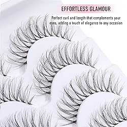 KSYOO Cat Eye Lashes Wispy Natural Look, D Curl
