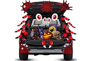 AIVEI Trunk or Treat Car Decorations Kit, Halloween Spider Monster Trunk or Treat Car Decorations for SUV, Large Garage Door Decorations, Archway Door Stickers for Halloween Outdoor Decor