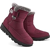 Ablanczoom Womens Winter Snow Boots With Warm Fur Lining Comfortable Booties Non Slip Waterproof Outdoor Shoes