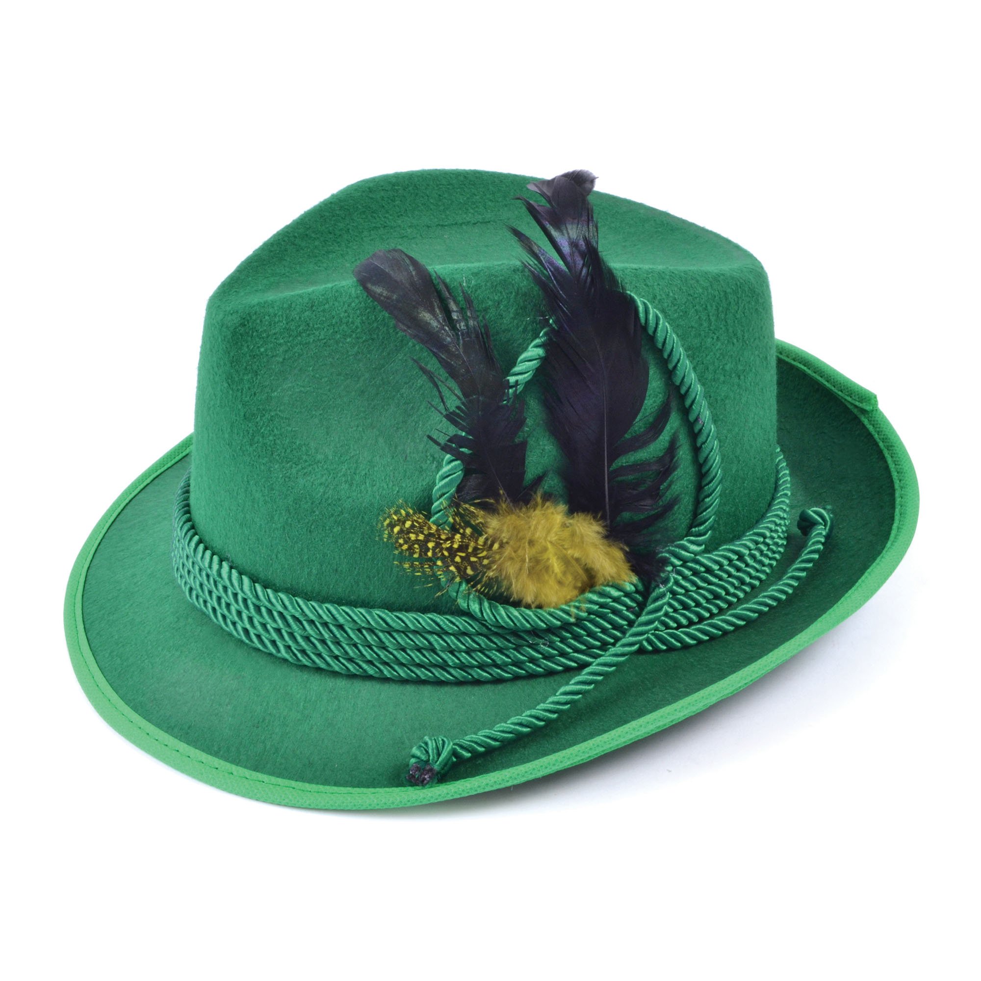 Bristol Novelty BH516 Oktoberfest Hat Felt, Unisex-Adult, One Size, Green Halloween