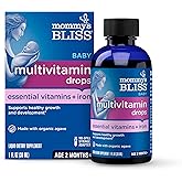 Mommy's Bliss Baby Multivitamin + Iron, Daily Essential Baby Vitamins for Immune Support, Healthy Growth &amp; Bone Development, Age 2 Months+, 30 ml