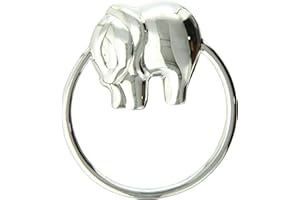 Krysaliis Sterling Silver Baby Rattle, Elephant Ring