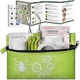 Tick Remover Tool Kit Include Tick Bar Tique Remover, Tick Removal Tweezers, Tick ID Card for Dogs Cats and Humans for Lyme P
