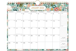 COBOLL 2024 Wall Calendar - Calendar 2024, January 2024 - DECEMBER 2024, 8.5" x 11", 2024 Calendar with Julian Dates, Twin-Wire Binding, Calendar 2024 Monthly with Large Blank Blocks
