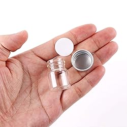 MaxMau Mini Glass Bottles with Screw Caps 5ml 24