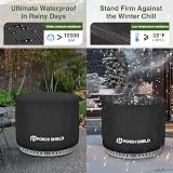 Porch Shield UV-Resistant Solo Stove Bonfire Cover 22" Waterproof Black view 6