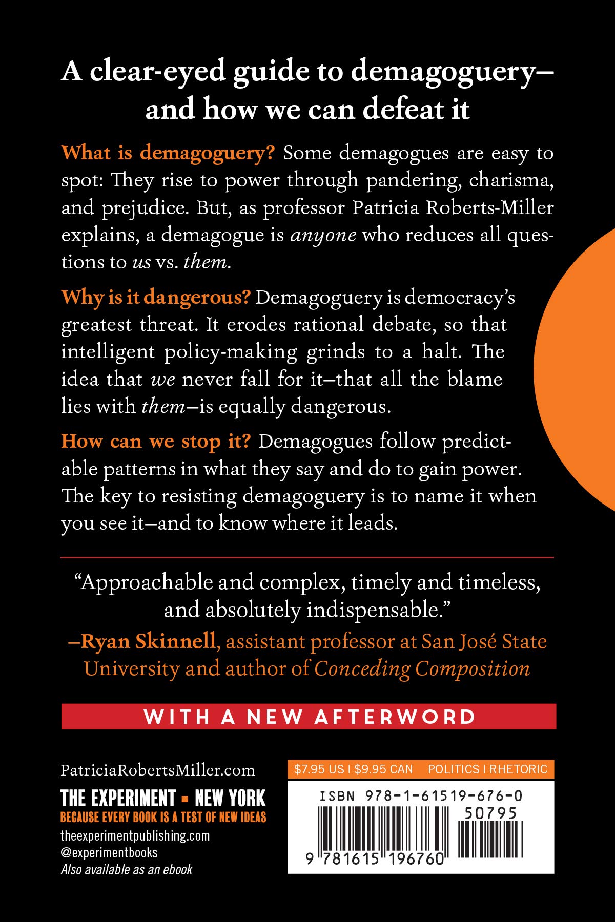 Demagoguery And Democracy Roberts Miller Patricia 9781615196760 Amazon Com Books