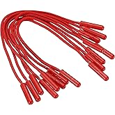 PATIKIL Zipper Pulls Extension Handle Cord, 15 Pack Finger Use Plastic Curve Puller Tab Tag Extender for Luggage Backpacks, Red