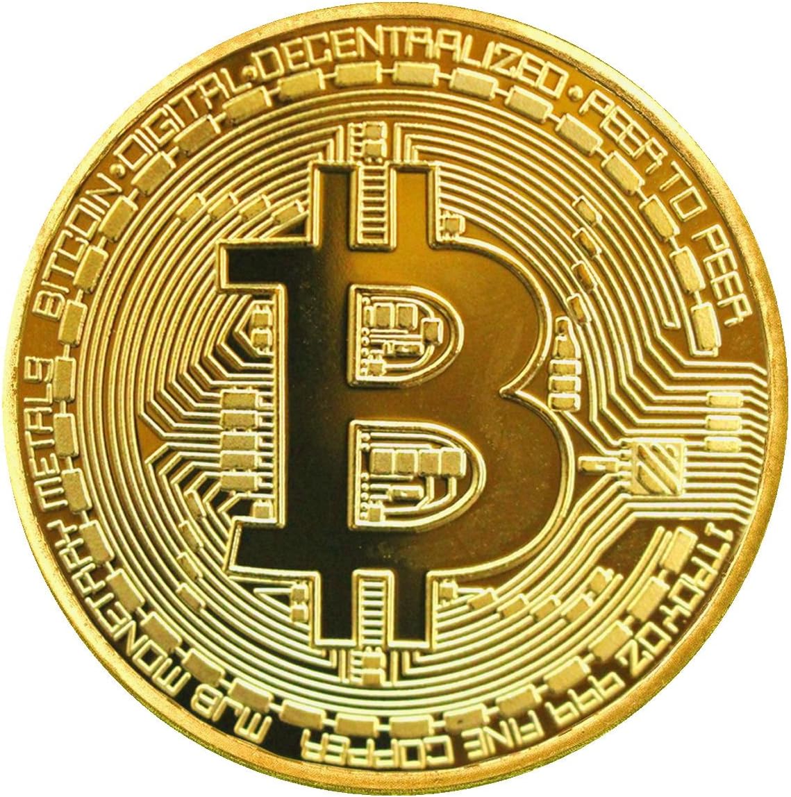 Porte-clés Collection Pièce Porte-clés Bitcoin Plaqué Or - Pièce Crypto  Métal Double Face - Idée Cadeau Originale Cadeau Fan Blockchain