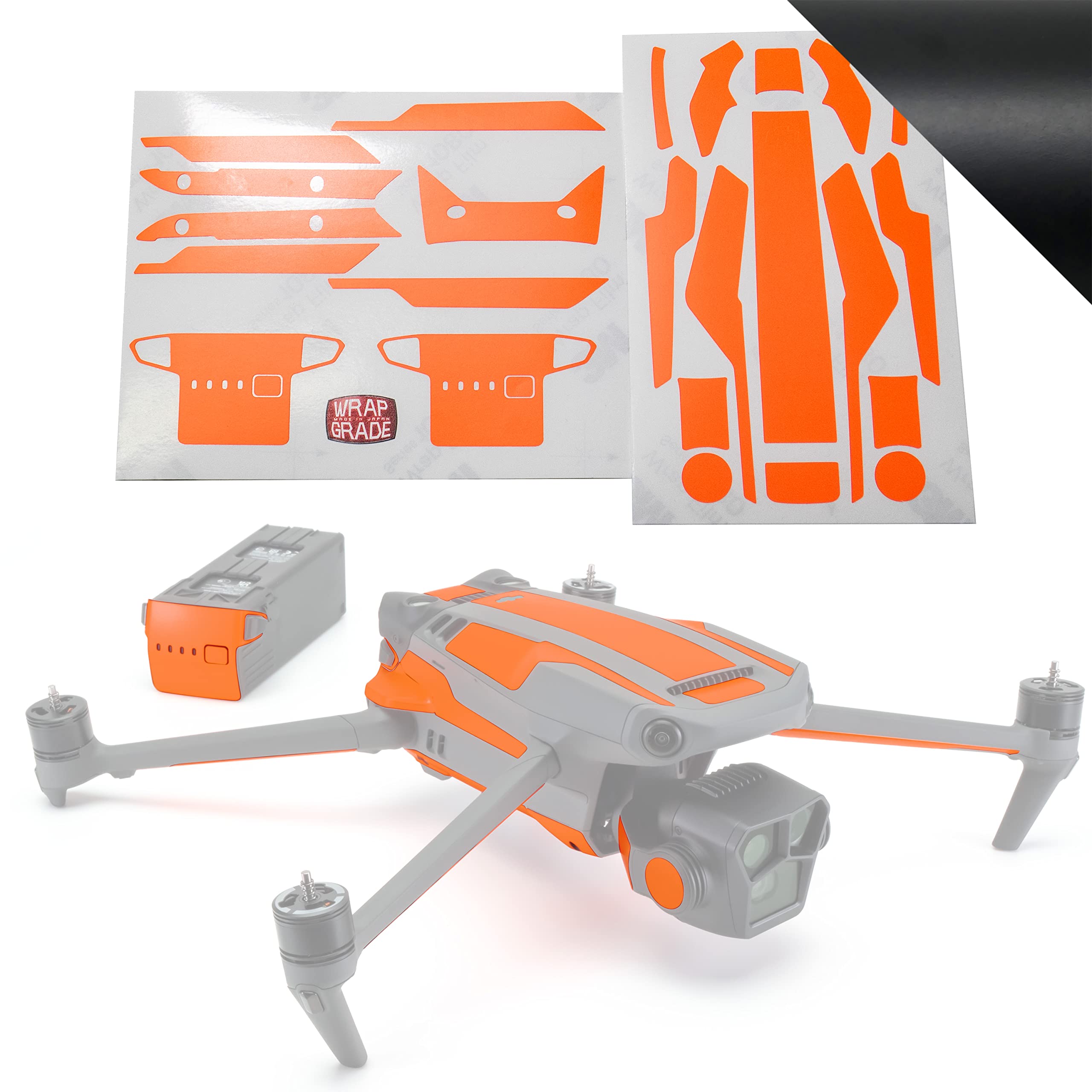 WRAPGRADE Skin Stickers for Mavic 3 Pro/Mavic 3 Classic | Accent Color (STEALTH BLACK/Pro)