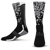 For Bare Feet NBA mens Nba Splatter Logo Crew Sock Large