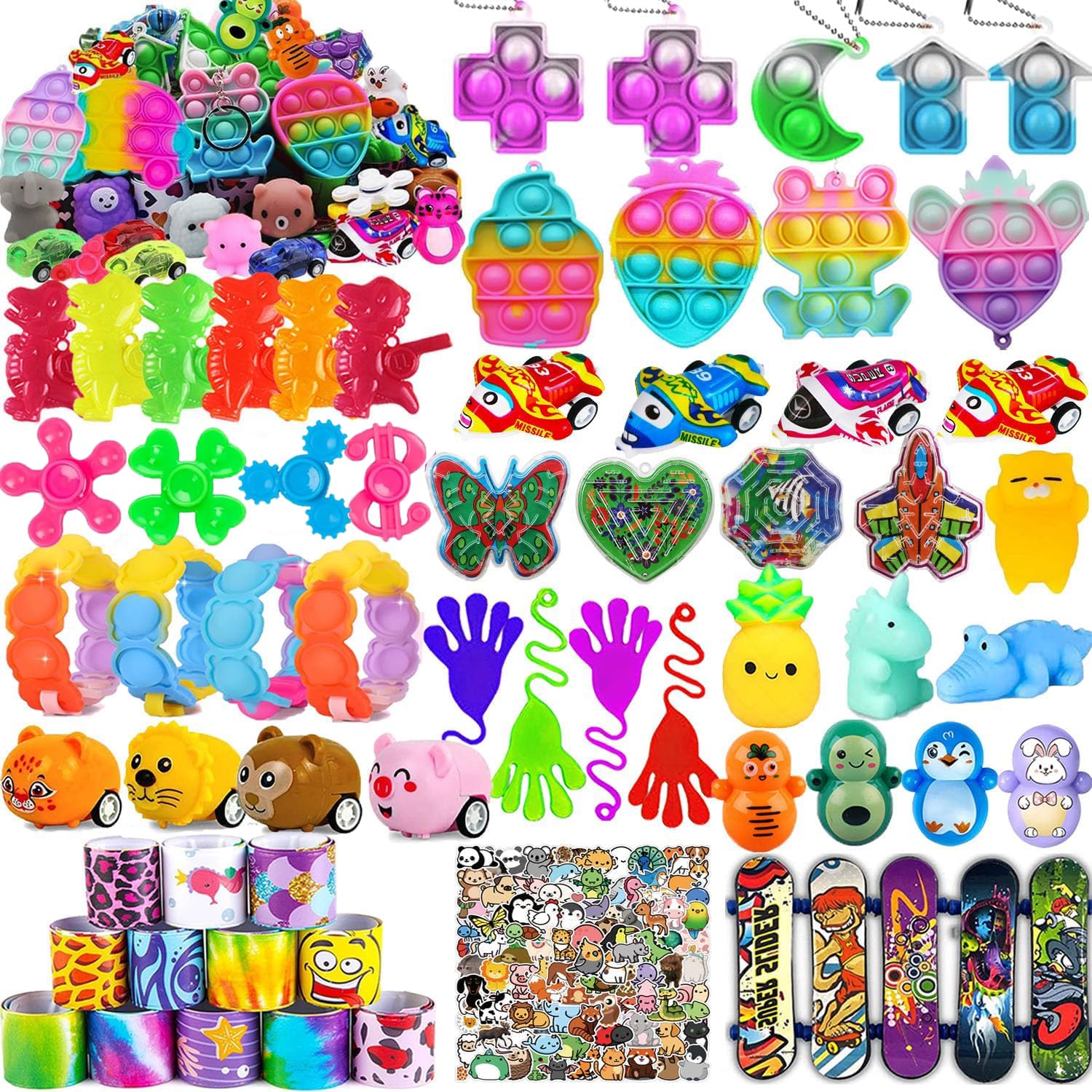 Photo 1 of Kocici 124 Pcs Party Favors for Kids, Goodie Bags Stuffers, Prize Box Toys for Classroom, Treasure Chest Toys, Fidget Toys Bulk, Pinata Fillers, Carnival Prizes
