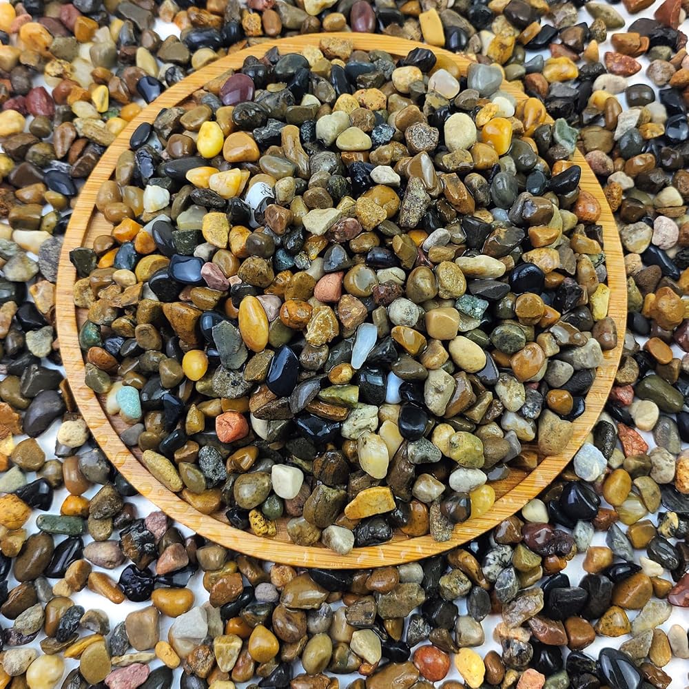 FANTIAN 4 lbs Fish Tank Gravel 4-8 mm Natural Aquarium Pea Gravel